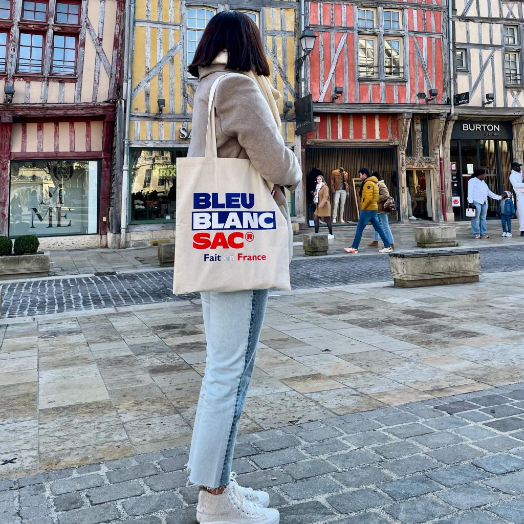 sac français réutilisable et personnalisable en toile
