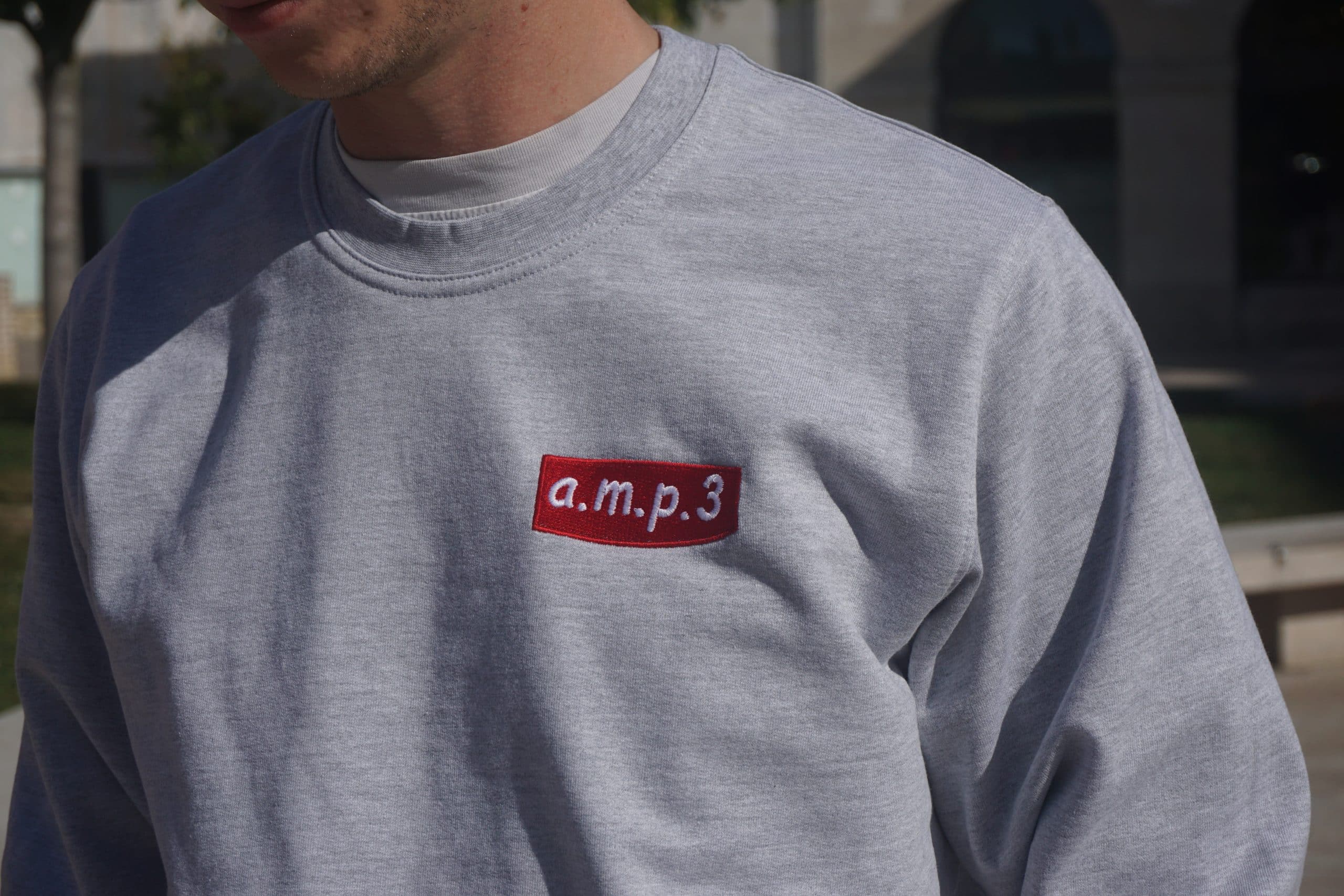 vêtement chaud hiver sweat gris amp